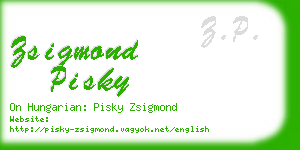 zsigmond pisky business card